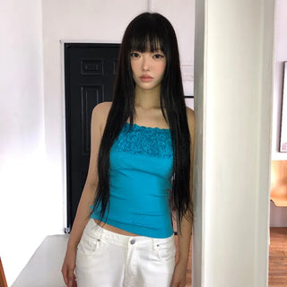 Weron Frill Lace Strap Sleeveless