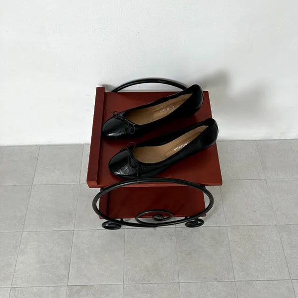 RIBBON WEDGE SHOES