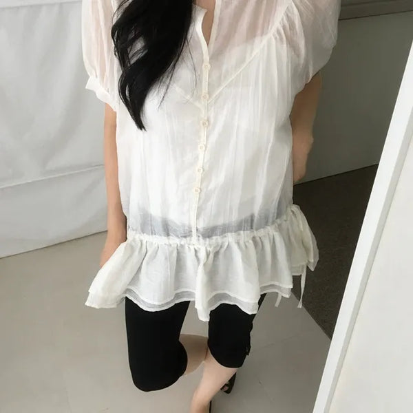 Leaf Frill Blouse