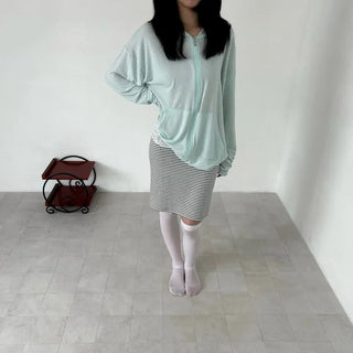 LOOSE FIT HOOD ZIP-UP (2 COLOR)