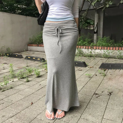 Please folding long skirt