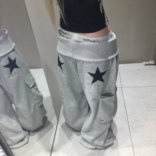 Folding Back Star Cargo Pants