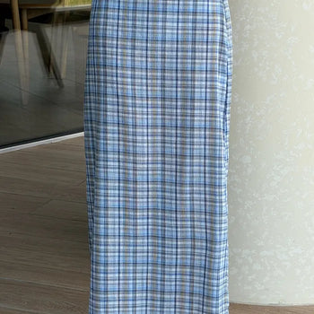 26SS OCEAN Check Two-Piece Skirt Set