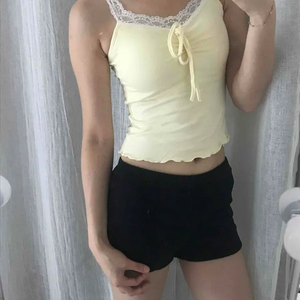 Back Lettering Training Cotton Elastic Waist Slim Hip Shorts