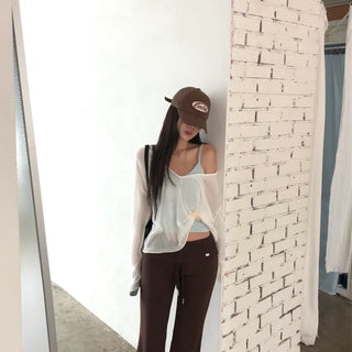 Deep V Loose Fit Delicate Knit