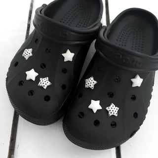 Special Feature (4 colors/ 8 pcs) Dot Star Schwitz Set Dot Star Slipper Charm Shoe Decorating Set