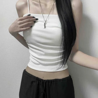Bridge Shirring Slim Fit Basic Crop Top