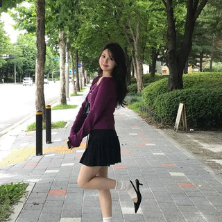 High-waisted String Frill Tiered Flare A-line Cotton Mini Skirt