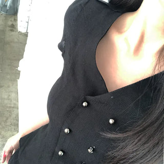 *High Quality🪡 Centi Double Button V-Neck Summer Short Sleeve Blouse