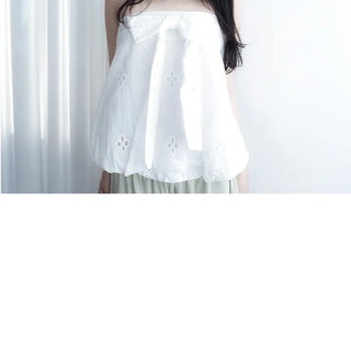 ribbon eyelet tube top