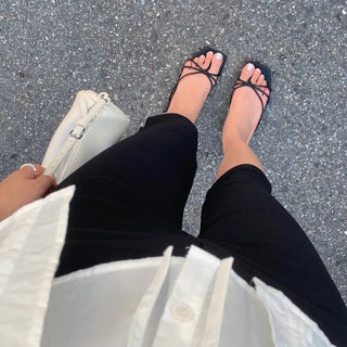 Obdi Stretch Slit Capri Pants