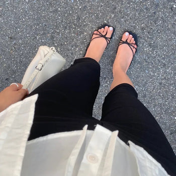 Obdi Stretch Slit Capri Pants