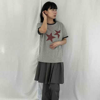 High-waisted Wrap Skirt Layered Pleated Loose Fit Wide Long Pants