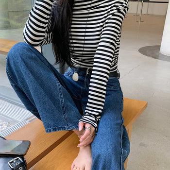 Aven Off-Shoulder Striped Tee