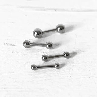 Multiple Purchase Discount / Free Bar Replacement (Surgical Steel / 4 Sizes) Basic Piercing Barbell Layered Ultra-Mini Surgical Steel 8mm Labret Bar