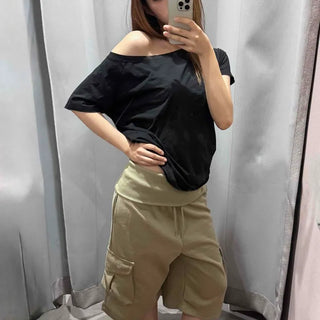 Wide Cargo Bermuda Folding Pocket Training Shorts