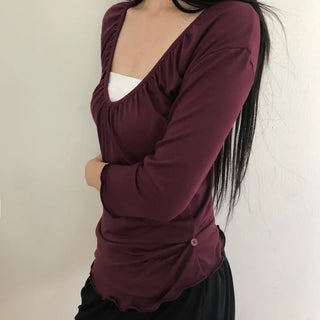 Higle Shirred 3/4 Sleeve T-shirt