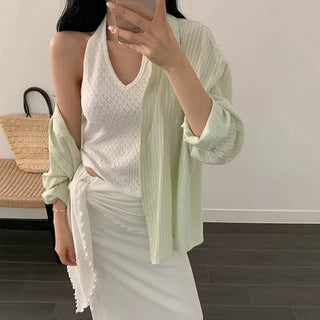 Rudy halter knit tee