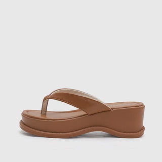 Wedges Platform Flipflops Midheels Medium Heels Platform Sandals Slippers Vacation Summer Holiday Beach Flipflops Shoes Footwear L12288