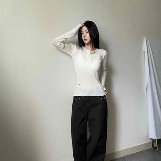 Herring Slim Henley Neck Ribbed Knit
