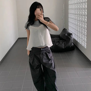 Flip cap sleeve T-shirt