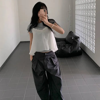 Flip cap sleeve T-shirt