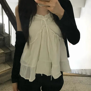 *Adjustable Straps* Moa Lace Frill Sleeveless