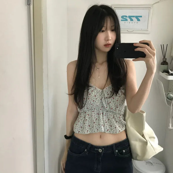 Flower Shirred Top (2 colors)