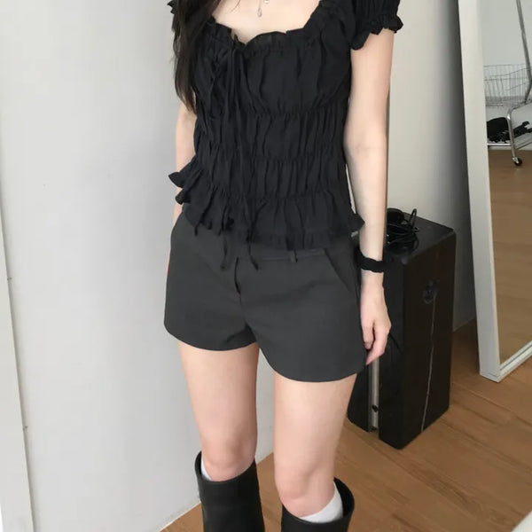 Single Two-Button Shorts (2 colors)