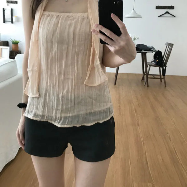 Peach Scarf Top (one color)