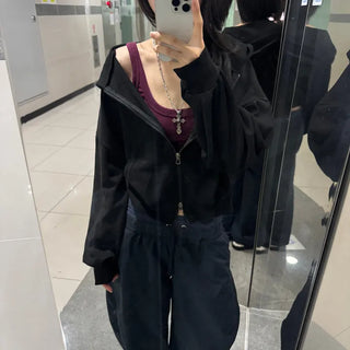 [Avant-garde Fit/Cinched Waist!] Note Two-Way Zip-up Hoodie