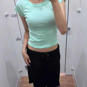 Rico Low String Jersey Midi Skirt