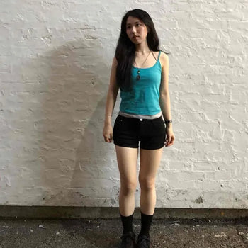 Hip Pad Hip Deep Cover Semi-Low Rise Slim Cotton Hot Pants Shorts