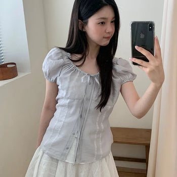 Samuel Short Sleeve Puff Blouse
