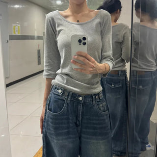 [Standard ver] Collie Basic 3/4 Sleeve T-shirt