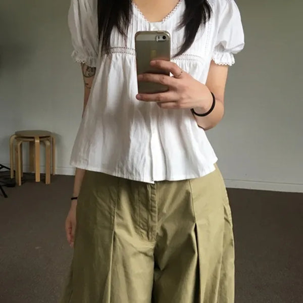 Open Puff Blouse