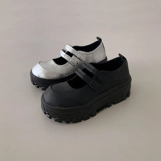 ◈5cmDouble Strap Mary Jane Sneakers Loafers Platform Block Heel Daily Casual Athletic Shoes