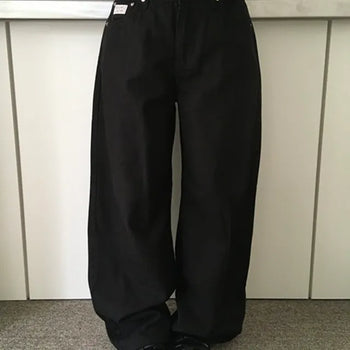 Patch Summer Slub Wide Pants