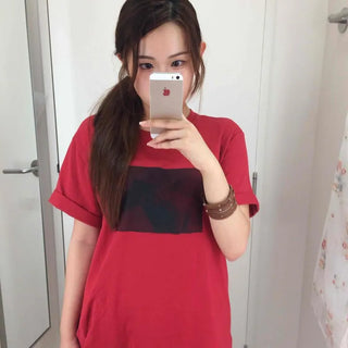 Horse Graphic Print Round Neck Loose Fit Short Sleeve T-shirt