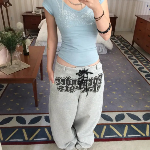 Graffiti Lace Up Pants