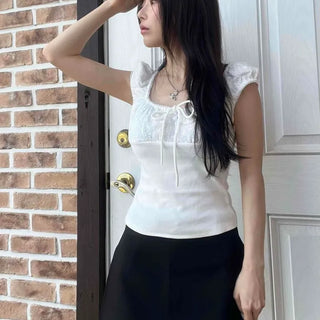 High-Waisted Wrap Belt Set with Built-in Shorts Skirt-Shorts Mini Skirt