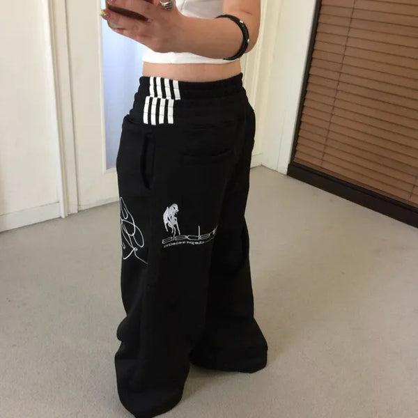 Line track layered pants