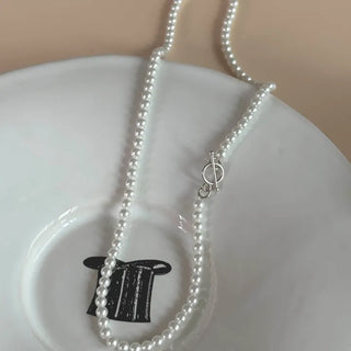 Pearl Layered Toggle Necklace 42cm