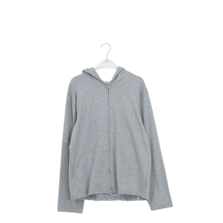 Nuvea Basic Slub Two-Way Zip-Up Hoodie