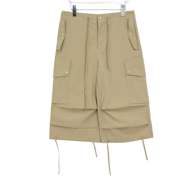 Elise Nylon Wide Capri Bermuda Pants
