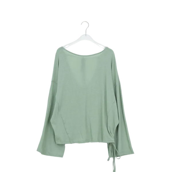 Roela Summer See-through Deep V-Neck Long Sleeve Tee