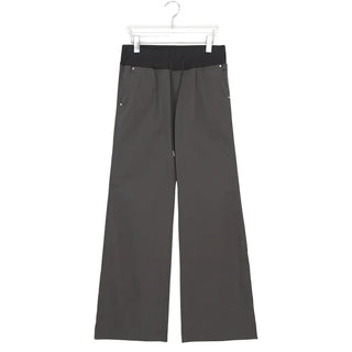 Drea Banding Cotton Wide Bootcut Pants