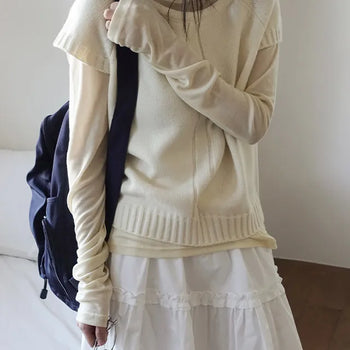 Reason Layered Round Neck Short Sleeve Knit