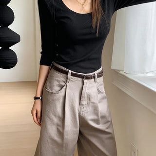 Ginger U-neck Sleeve T-shirt