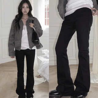 Orbel Slim Fit Basic Bootcut Pants